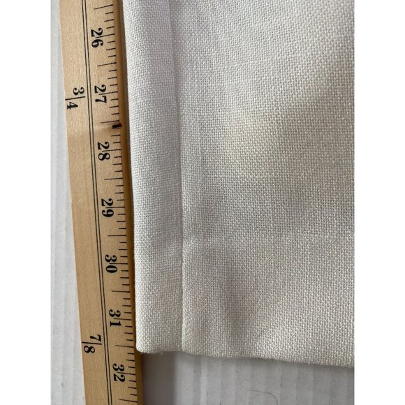 Jones New York Womens White Linen Blend Fly Front Straight Leg Pants Size 12 90s - Picture 5 of 8